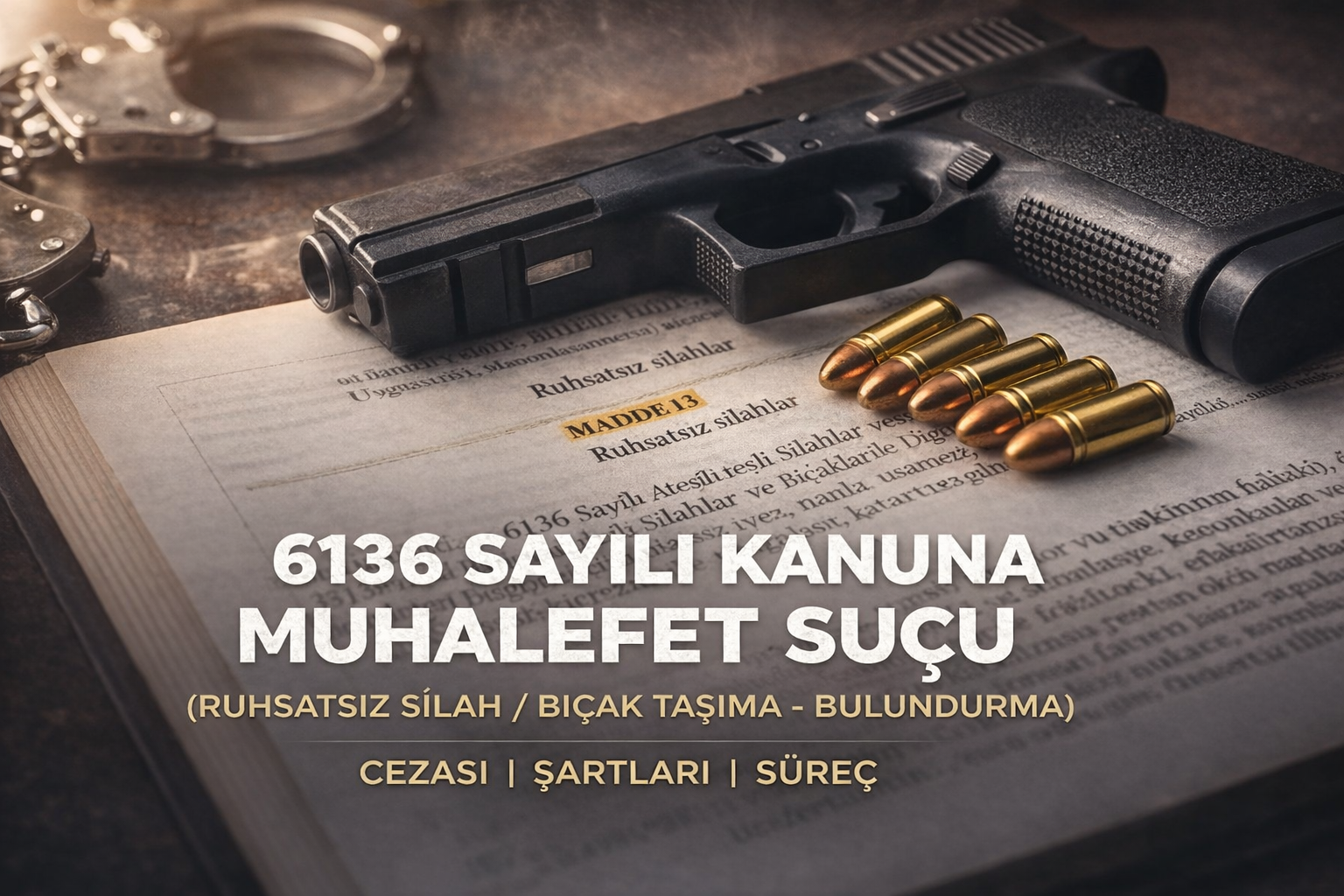 6136 Sayılı Kanuna Muhalefet Suçu (Ruhsatsız Silah/Bıçak Taşıma – Bulundurma) | Cezası, Şartları, Süreç